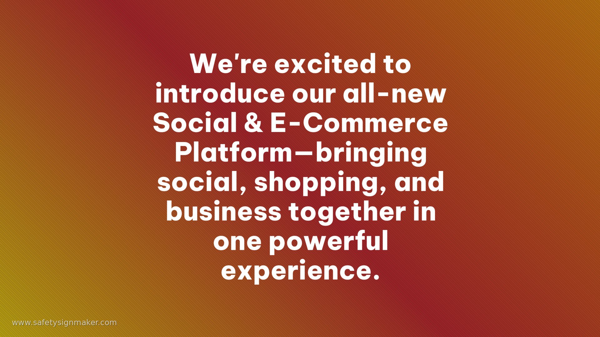 We’re excited to introduce our all-new Social &