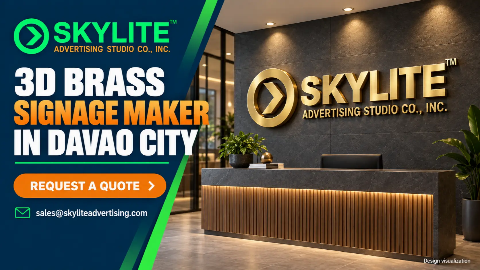 3D Brass Signage Maker in Davao City