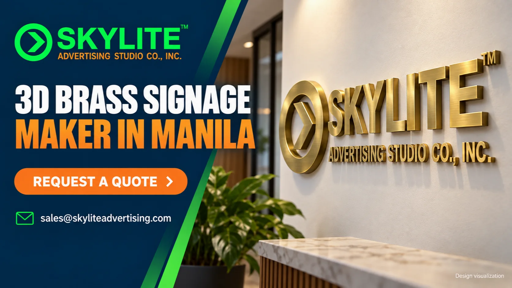 3D Brass Signage Maker in Manila