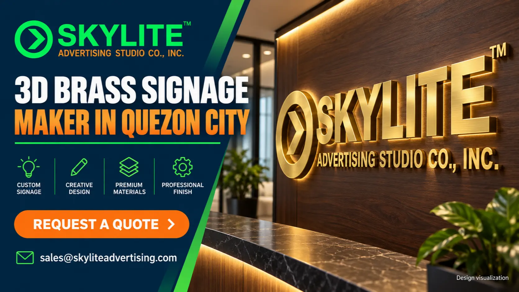 3D Brass Signage Maker in Quezon City