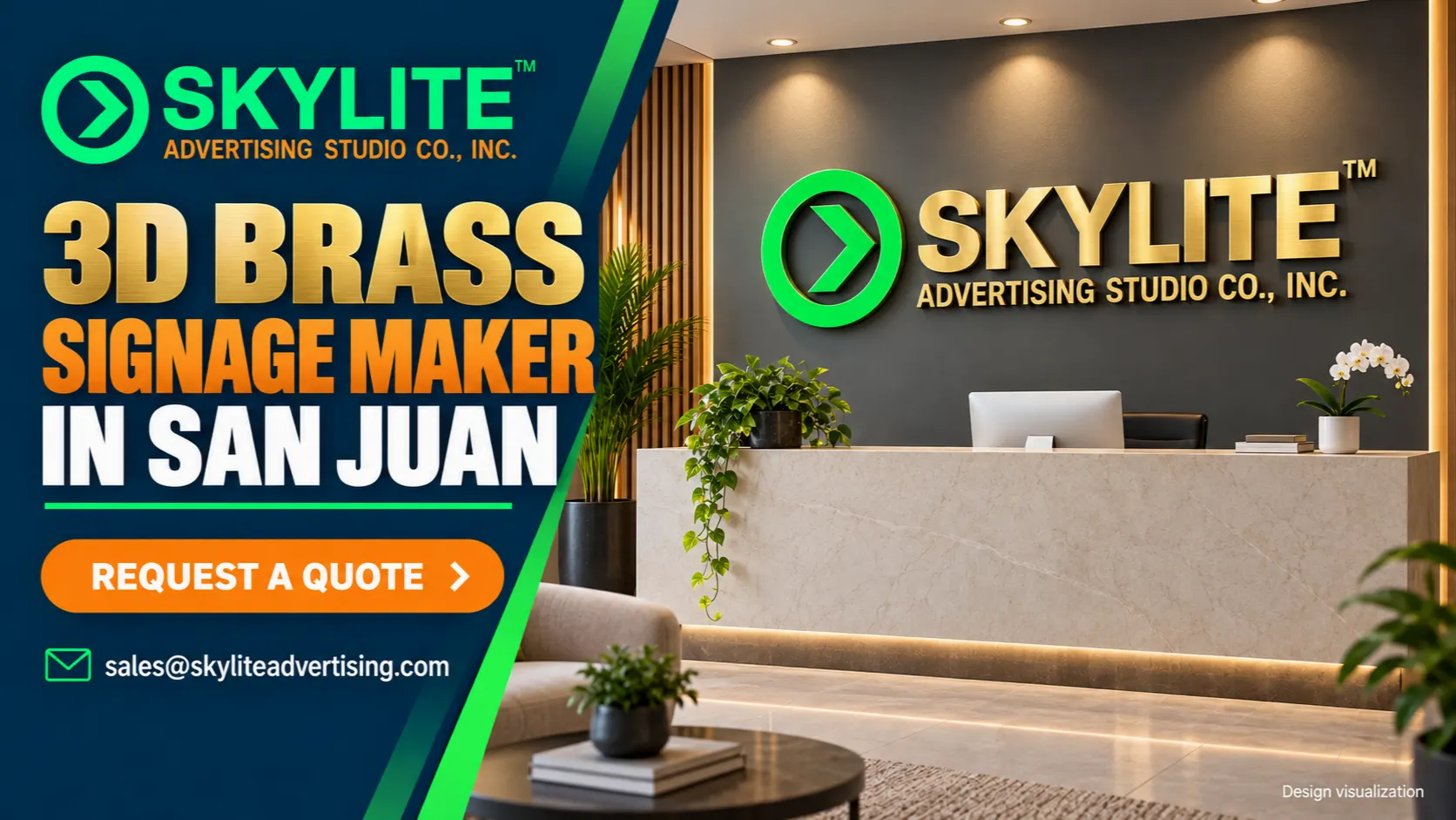 3D Brass Signage Maker in San Juan