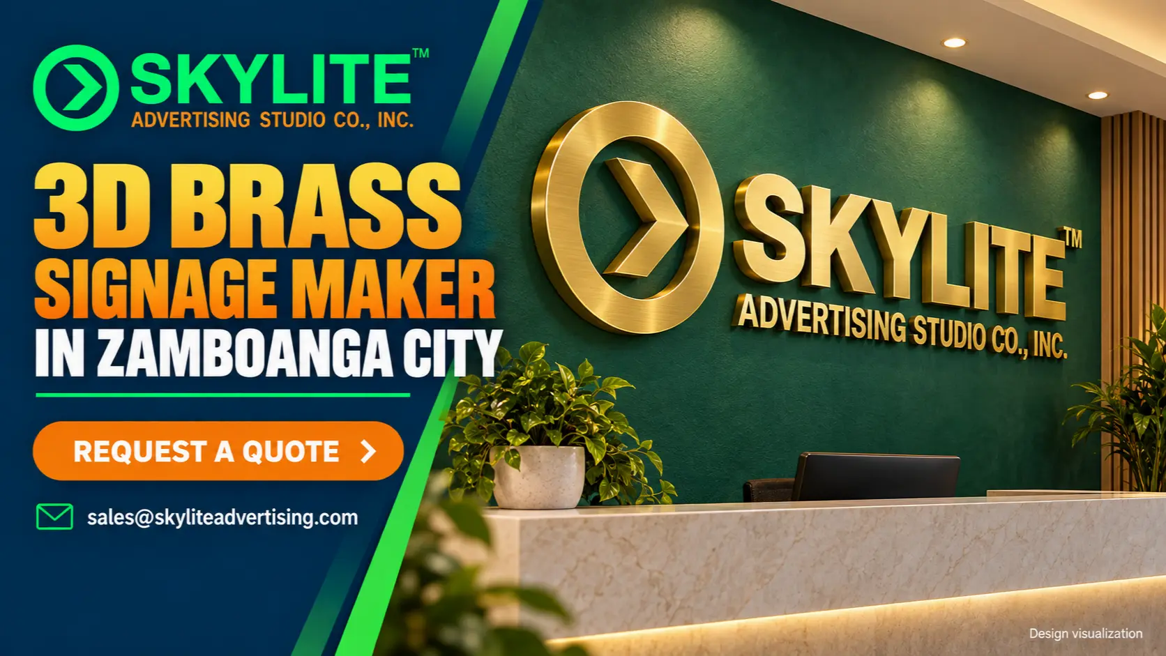 3D Brass Signage Maker in Zamboanga City