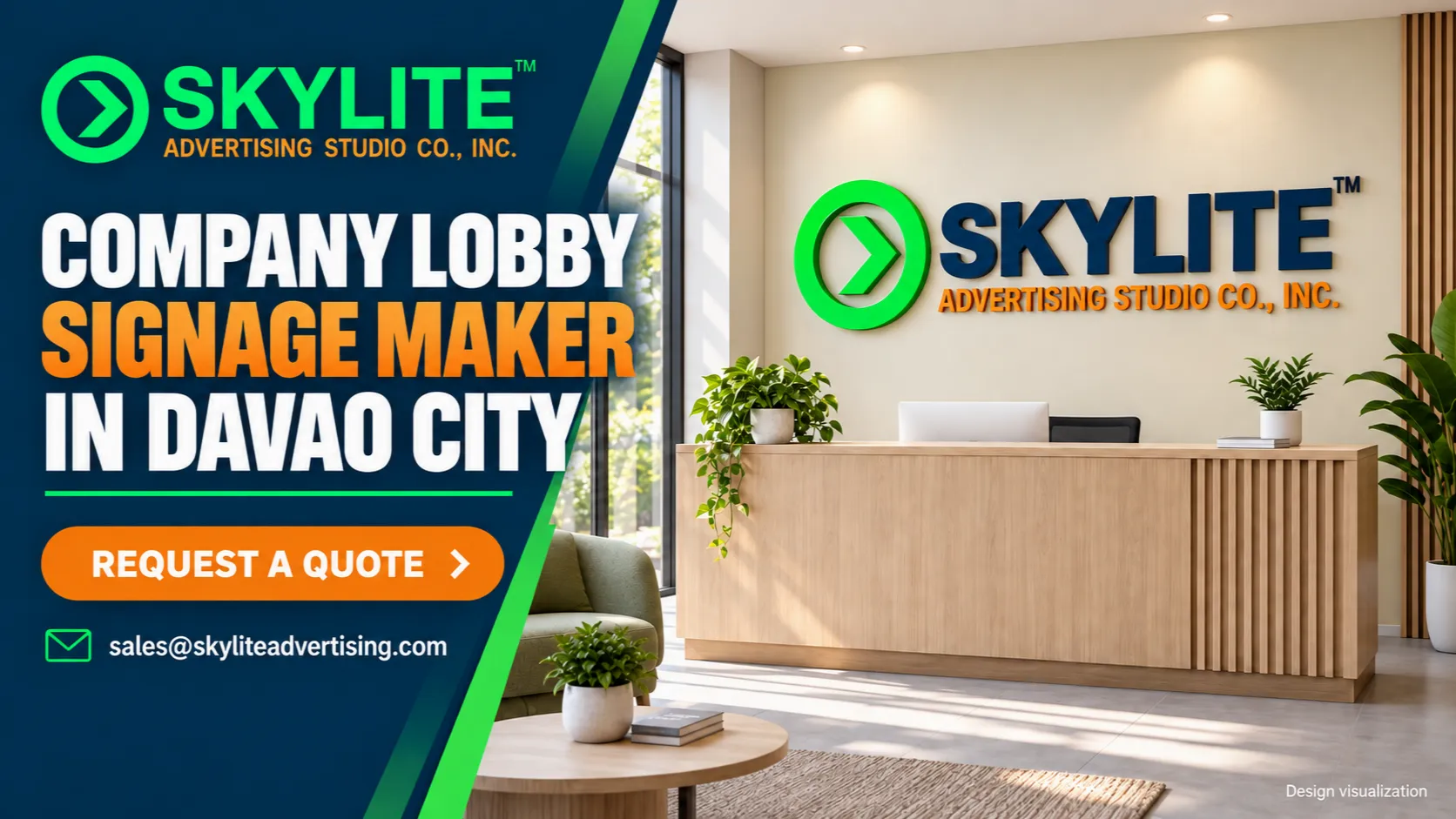 Company Lobby Signage Maker in Davao City
