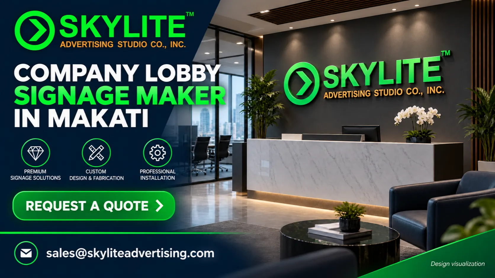 Company Lobby Signage Maker in Makati