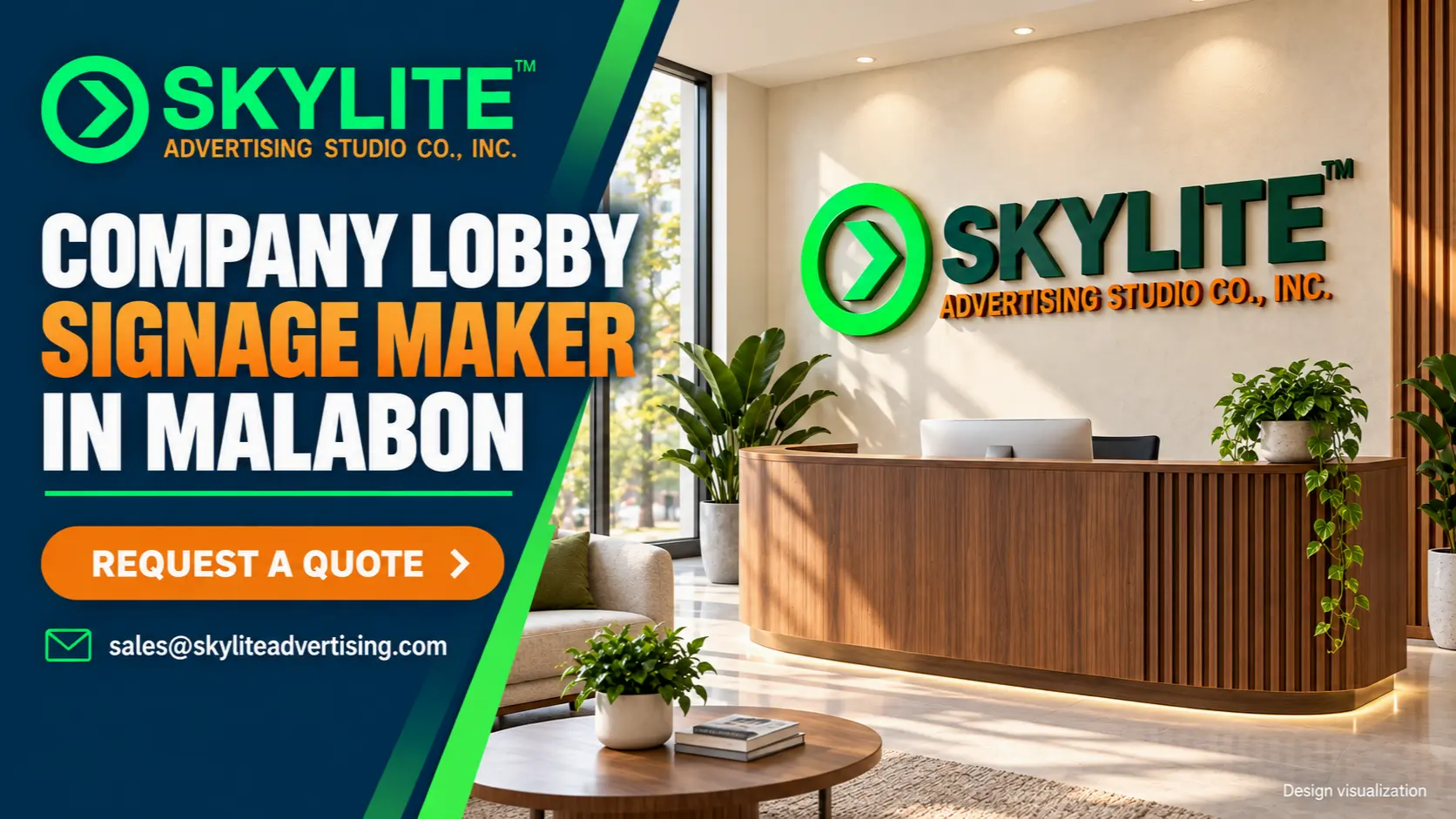 Company Lobby Signage Maker in Malabon