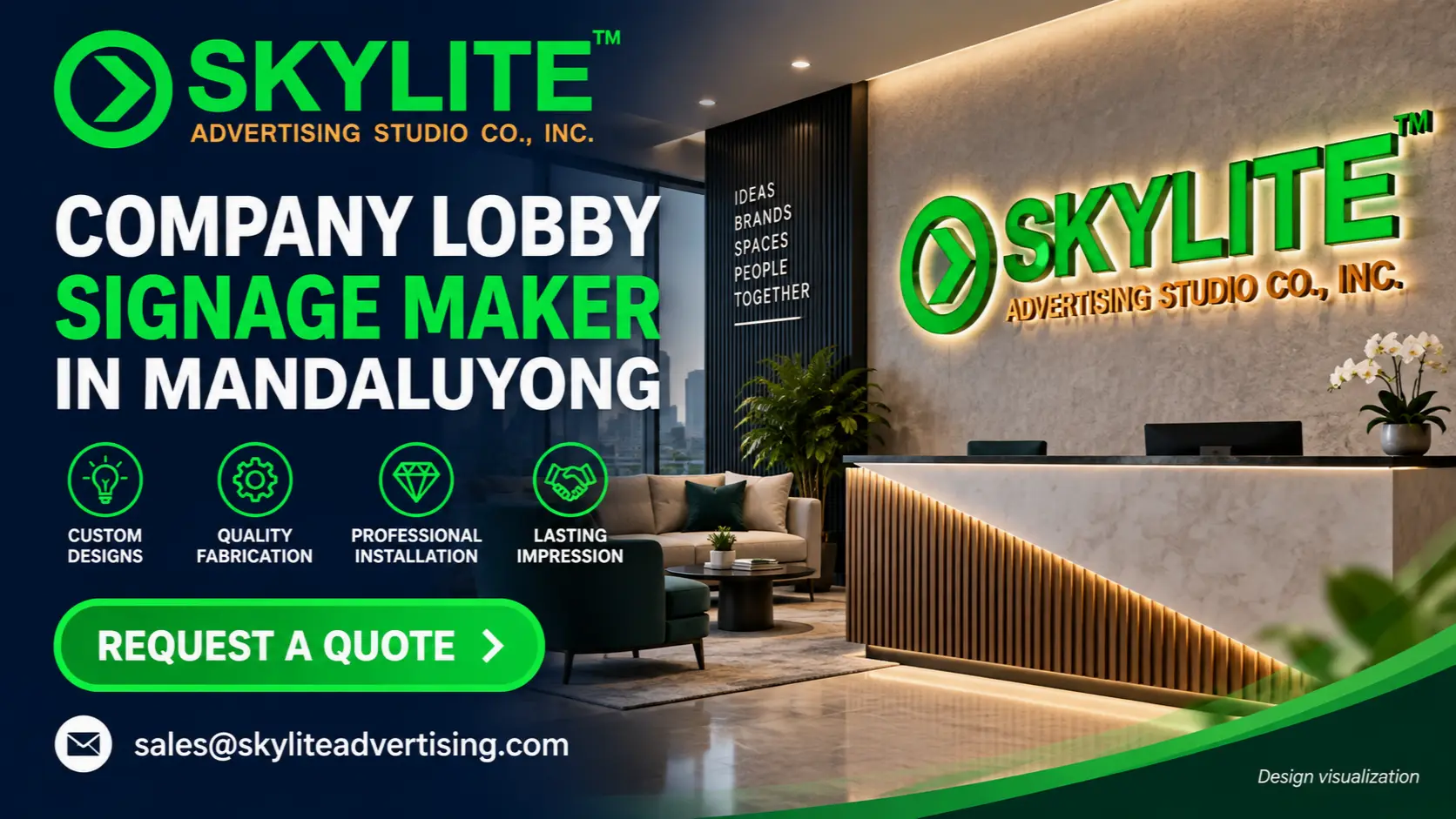 Company Lobby Signage Maker in Mandaluyong