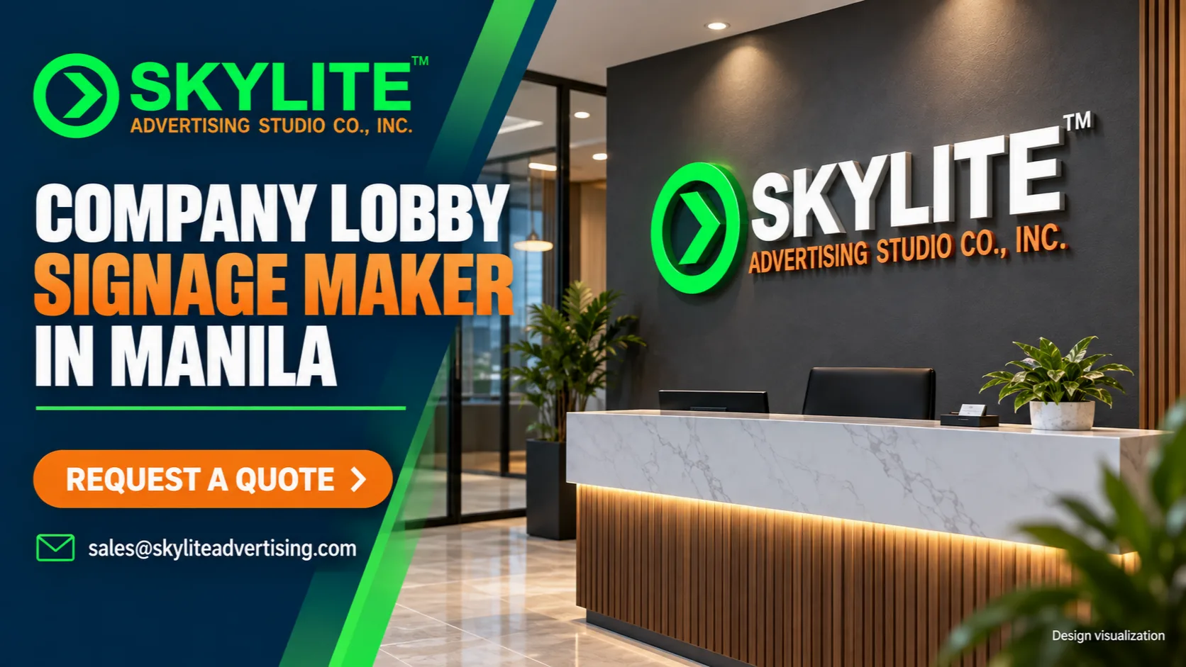 Company Lobby Signage Maker in Manila