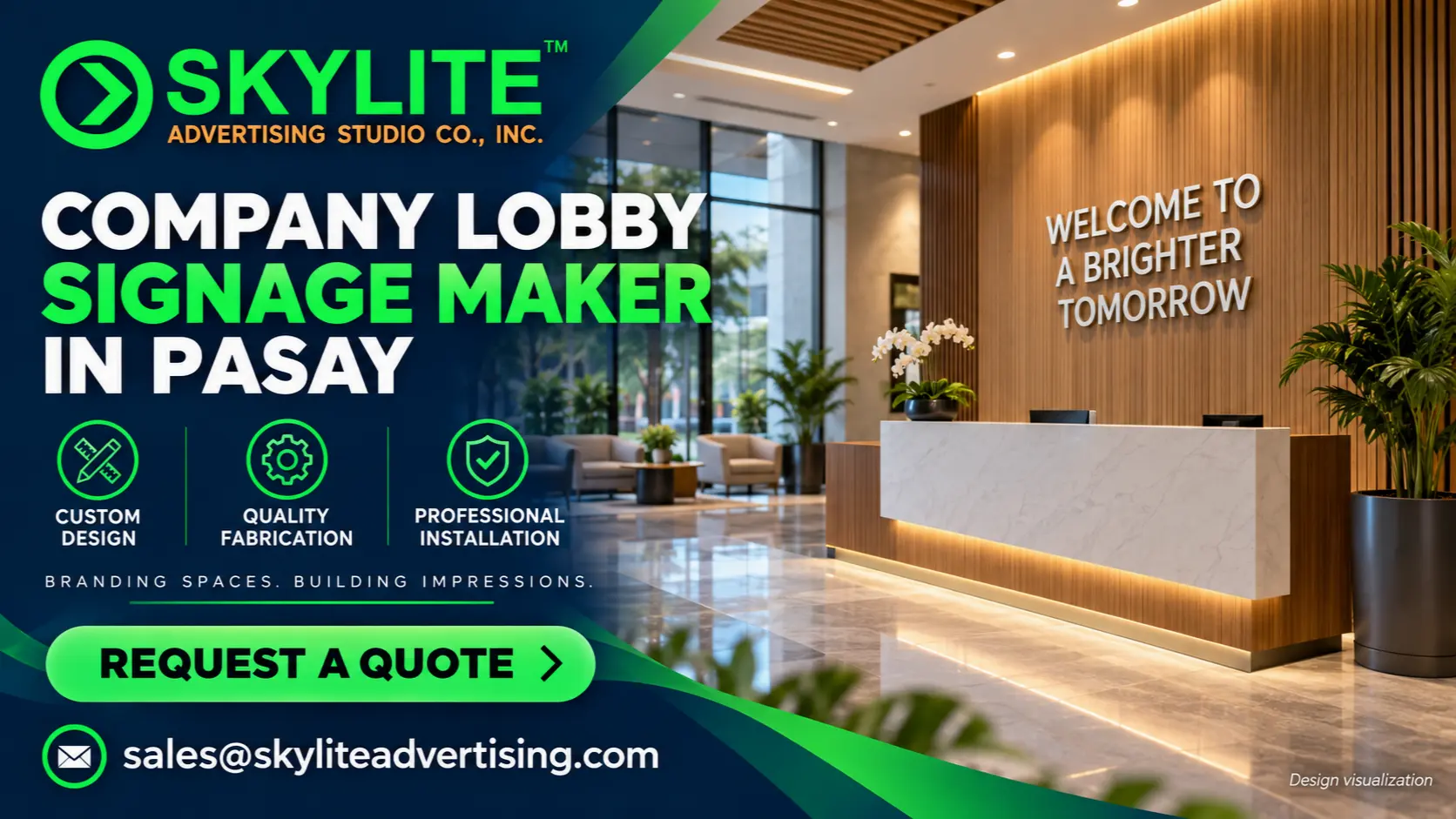Company Lobby Signage Maker in Pasay