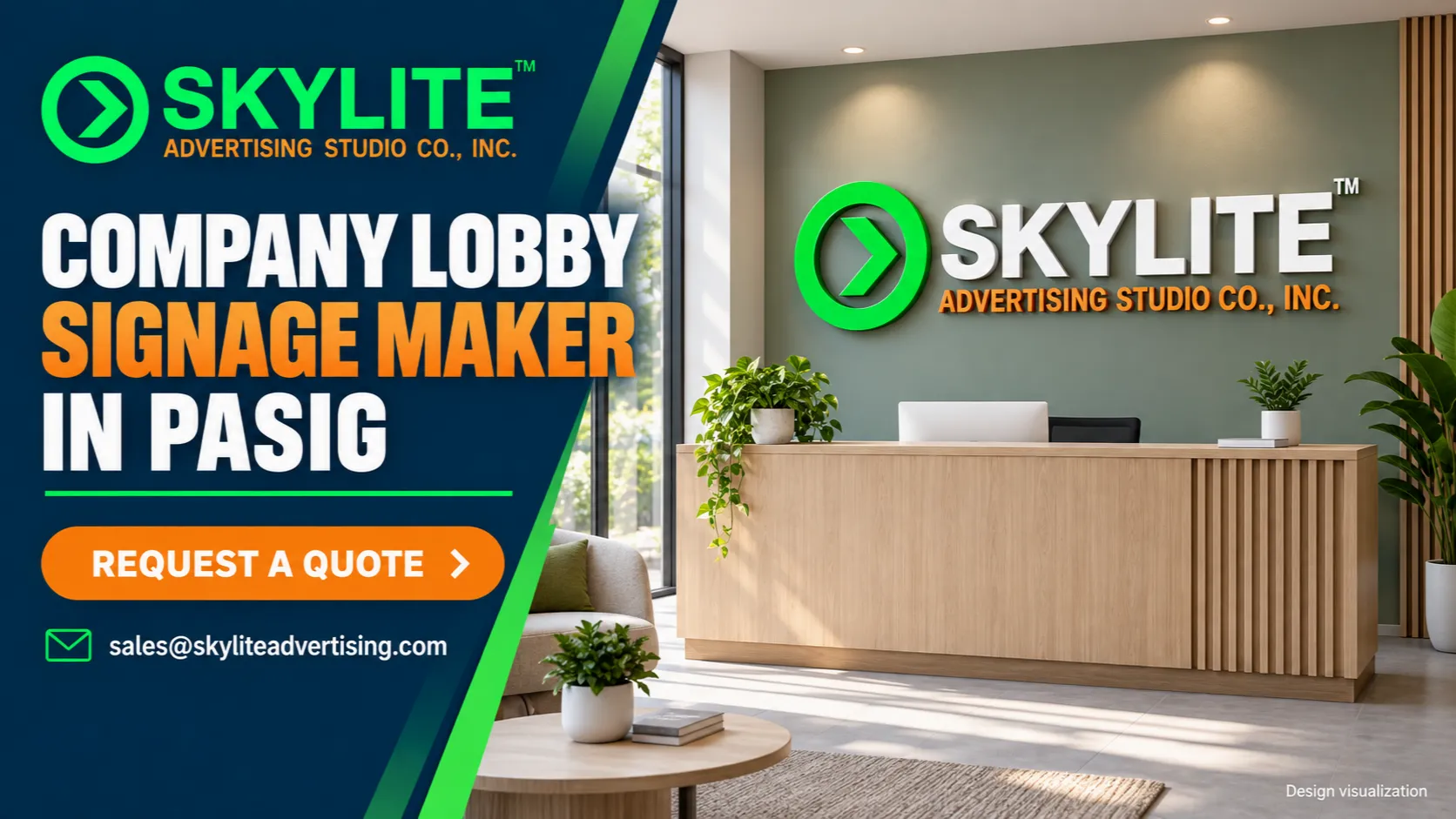 Company Lobby Signage Maker in Pasig