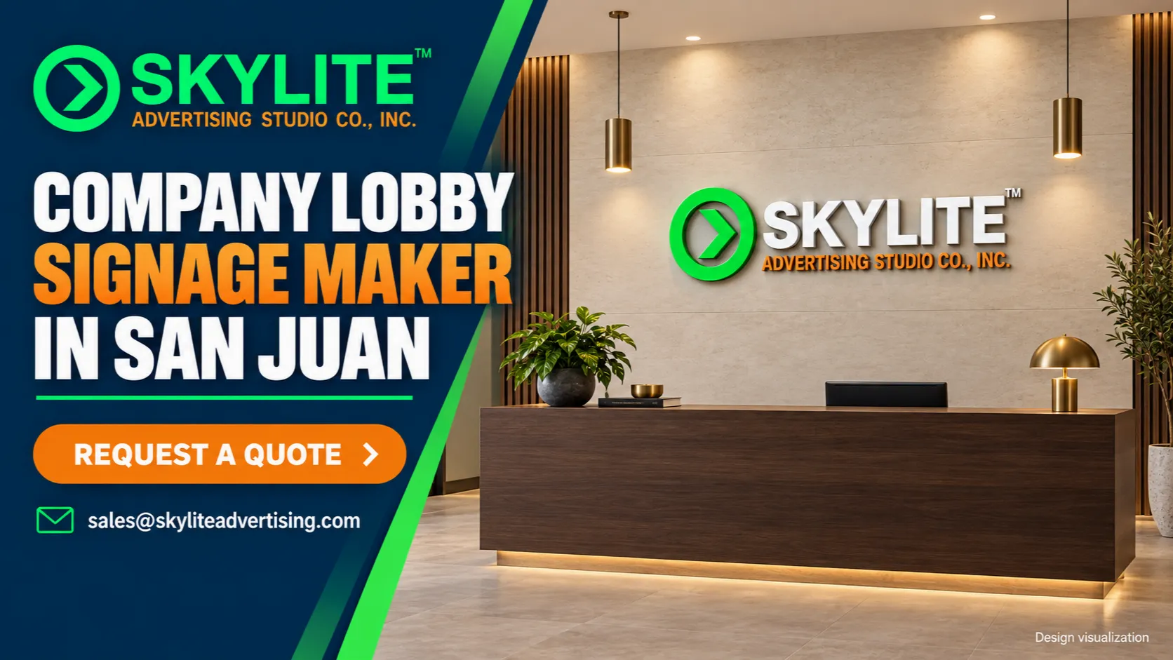 Company Lobby Signage Maker in San Juan