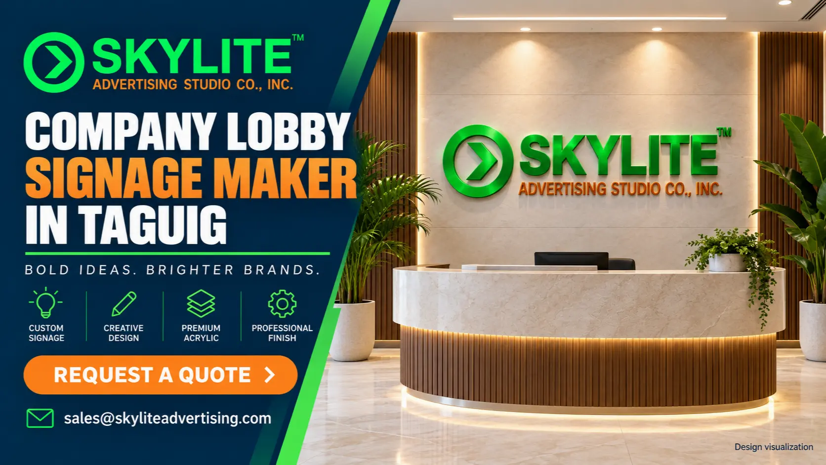 Company Lobby Signage Maker in Taguig