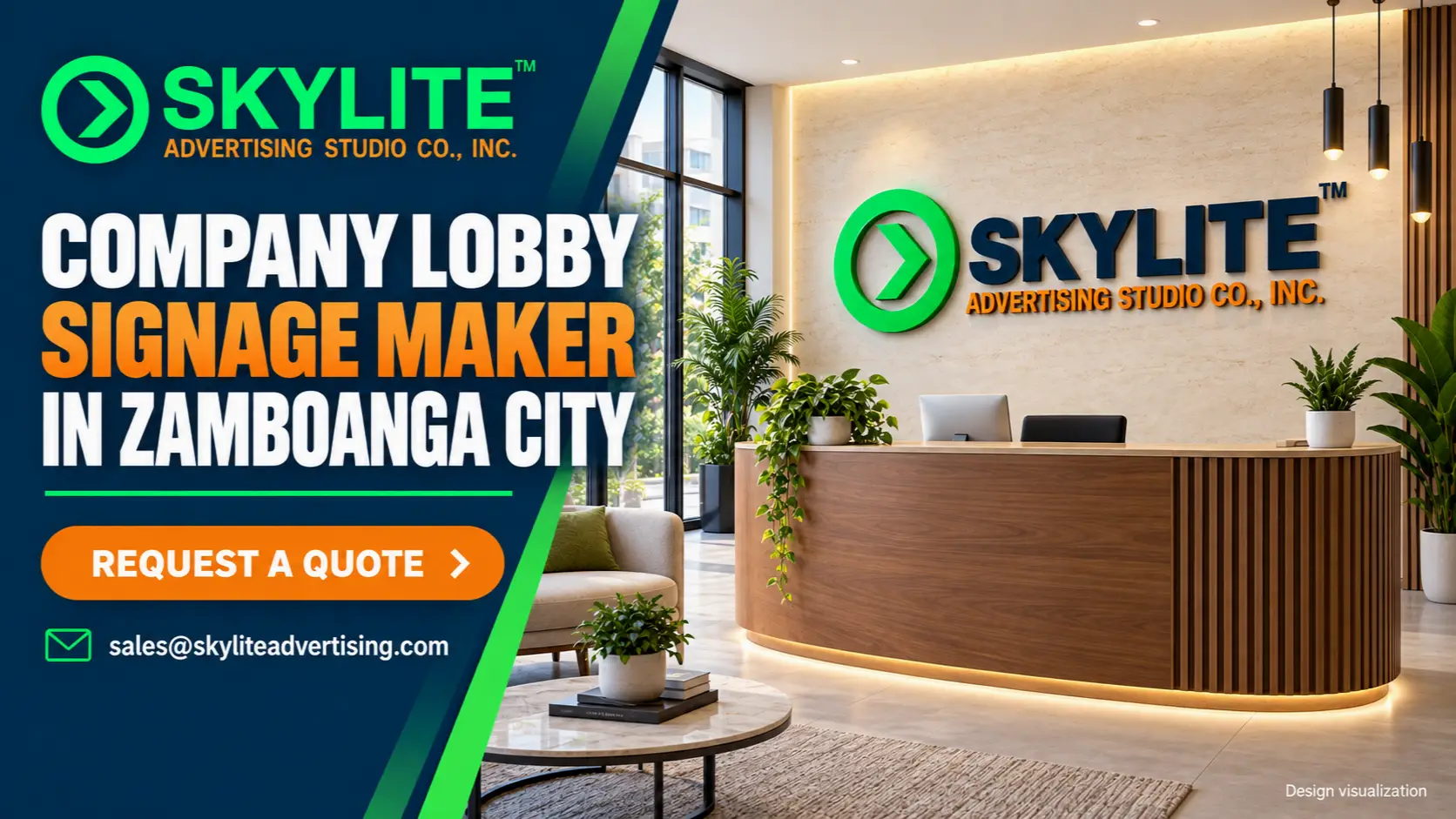 Company Lobby Signage Maker in Zamboanga City
