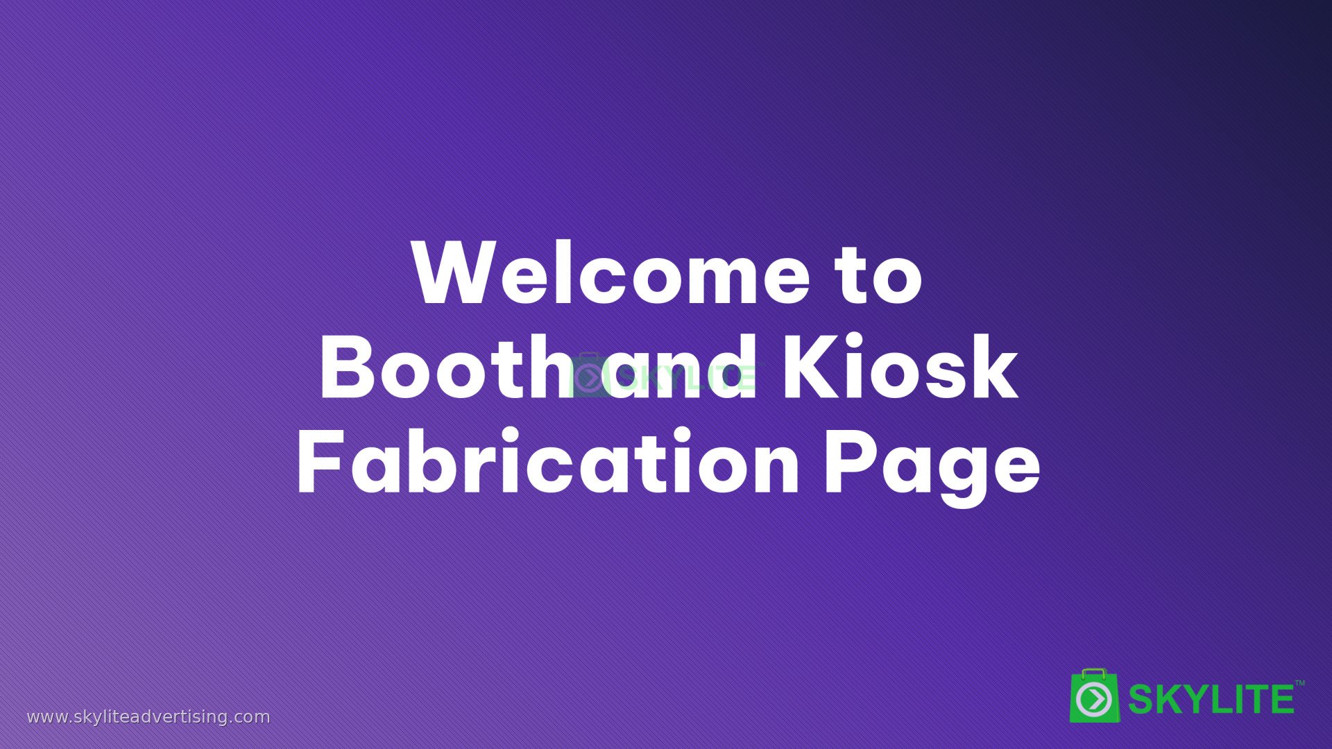 Welcome to Booth and Kiosk Fabrication Page